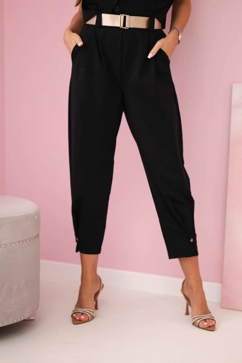 Komplet garniturowy kamizelka i spodnie czarny