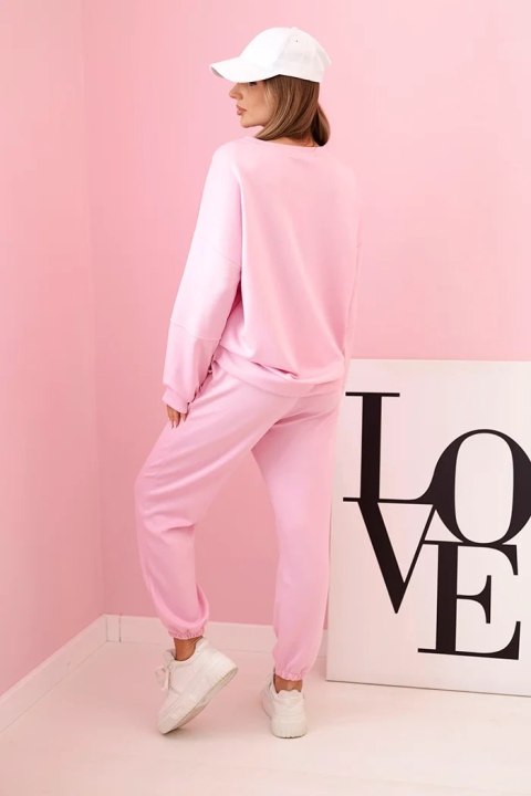 Komplet bluza + spodnie masełko cukierkowy róż uniwersalny Komplet bluza + spodnie masełko cukierkowy róż uniwersalny