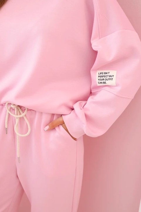 Komplet bluza + spodnie masełko cukierkowy róż uniwersalny Komplet bluza + spodnie masełko cukierkowy róż uniwersalny