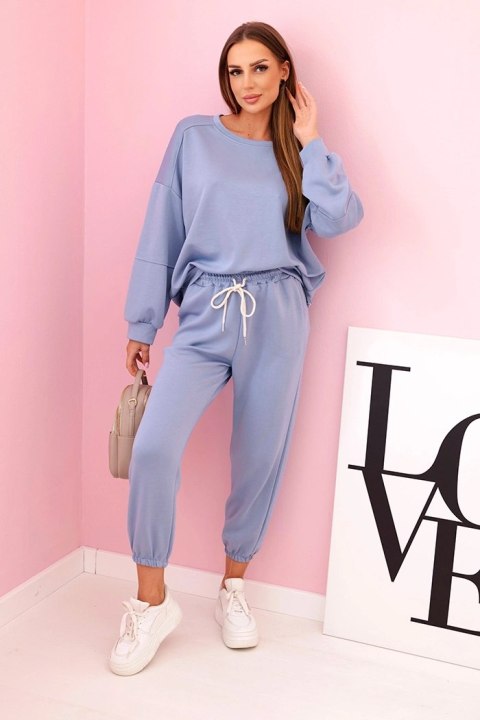 Komplet bluza + spodnie masełko jasny jeansowy uniwersalny