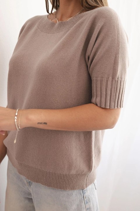 Sweter z wiskozy z krótkim rękawem fango