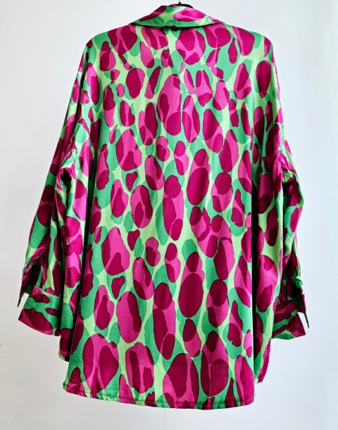 Koszula wzorzysta zielono - różowa Lola 36