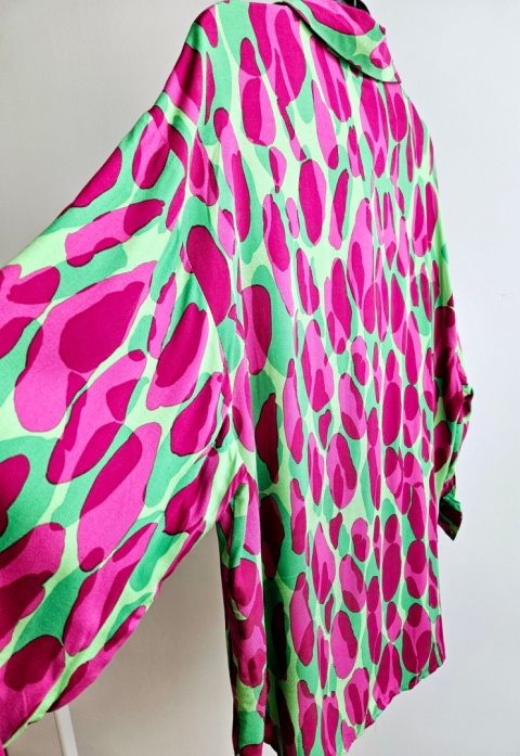 Koszula wzorzysta zielono - różowa Lola 36