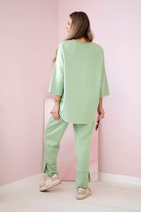 Komplet bluza + spodnie masełko pistacjowy uniwersalny